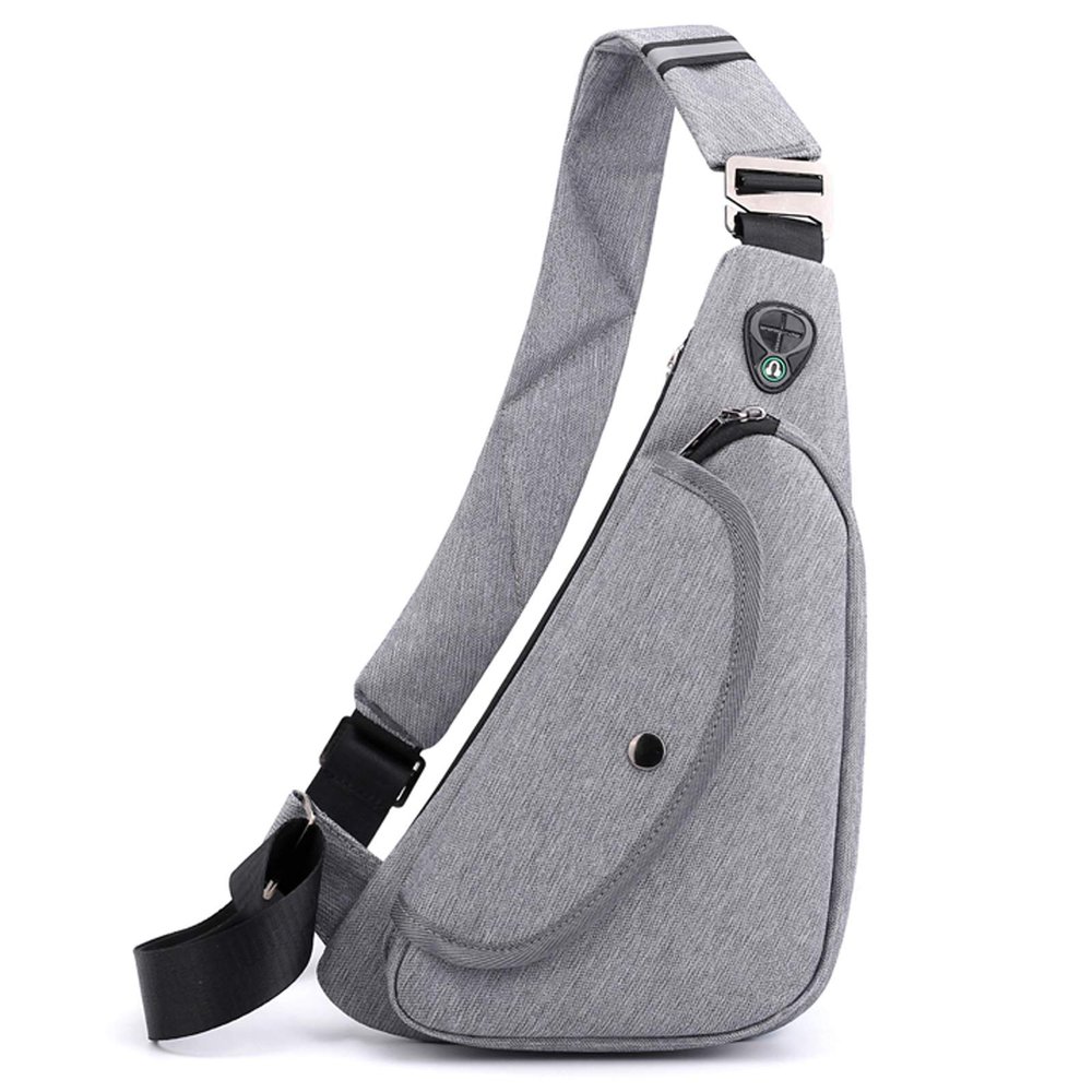 ADITAM Men's Sling Bag, Lightweight Crossbody Chest Pack, Gray