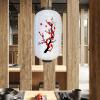 kowaku Japanese-Style Hanging Lantern, White Body with Small Flower view 4