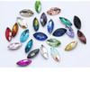 Point-Back Crystal Rhinestone Jewels, Faceted Glass Gemstones for Shoe and Clothing Trim, Jewelry Design, Random Colors, 4 x 8 mm, 30 Pieces view 1