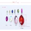 Point-Back Crystal Rhinestone Jewels, Faceted Glass Gemstones for Shoe and Clothing Trim, Jewelry Design, Random Colors, 4 x 8 mm, 30 Pieces view 3
