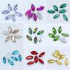 Point-Back Crystal Rhinestone Jewels, Faceted Glass Gemstones for Shoe and Clothing Trim, Jewelry Design, Random Colors, 4 x 8 mm, 30 Pieces view 4