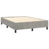 vidaXL Box Spring Bed with Mattress Light Gray 140x200 cm Velvet view 4