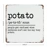 Potato Noun Definition Metal Wall Sign, 10 x 10 in view 2
