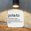 Potato Noun Definition Metal Wall Sign, 10 x 10 in view 3