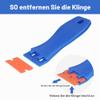 Ainiv 2-Piece Plastic Scraper Set with 30 Plastic Blades, Cooktop Scrapers view 3
