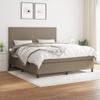 vidaXL Box Spring Bed with Mattress Taupe 180x200 cm Fabric view 2