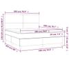 vidaXL Box Spring Bed with Mattress Taupe 180x200 cm Fabric view 3