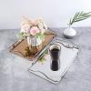 Metal Serving Tray with Handles, 34.5 x 19.5 cm, Large Rectangular Tray view 2