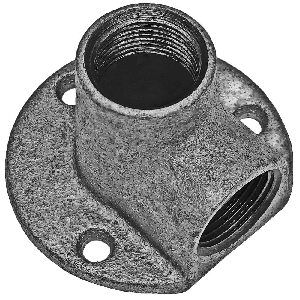 MegaHaustechnik No. 471 Galvanized Malleable Iron Wall Elbow, 1/2 in Female x Female