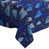 Xtremepads Cloud-Rain Watercolor Pattern Rectangular Linen Tablecloth, 60 x 102 in, Washable, Wipeable, Decorative view 1