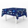 Xtremepads Cloud-Rain Watercolor Pattern Rectangular Linen Tablecloth, 60 x 102 in, Washable, Wipeable, Decorative view 2