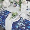 Xtremepads Cloud-Rain Watercolor Pattern Rectangular Linen Tablecloth, 60 x 102 in, Washable, Wipeable, Decorative view 4