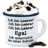 Enamel Mug - I'm a Teacher - 300 ml - White and Blue view 1