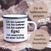 Enamel Mug - I'm a Teacher - 300 ml - White and Blue view 4