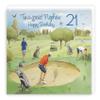 Hunts England 21st Birthday Card for Nephew, “Golf Bunker” view 1