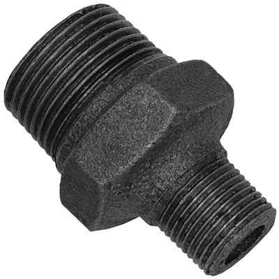 MegaHaustechnik Reducing Nipple 2 in Male x 1-1/4 in Male, Black Malleable Iron, No. 245
