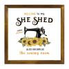 Welcome to My She Shed Sewing Room Wooden Wall Sign, 30.5 cm view 1