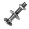 Techtanium M10 x 30/30 mm Carriage Bolts with M10 Flat Nuts and Large Washers, A2 Stainless Steel (2 Pieces) | DIN 603, DIN 439 & DIN 9021 view 1