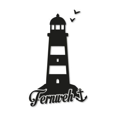 Generic Wanderlust Lighthouse Sticker, Moin Moin Anchor, Sylt Coast, 45 x 27 cm, Yellow
