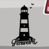 Generic Wanderlust Lighthouse Sticker, Moin Moin Anchor, Sylt Coast, 45 x 27 cm, Yellow view 2