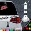 Generic Wanderlust Lighthouse Sticker, Moin Moin Anchor, Sylt Coast, 45 x 27 cm, Yellow view 3