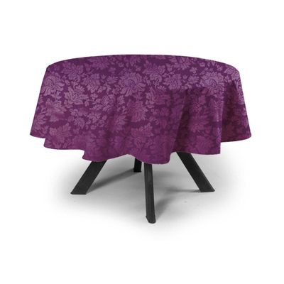 MyVorrei Round Tablecloth, Stain-Resistant Jacquard Polyester, 100%, 220 x 220 cm