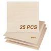 Dofiki 25-Pack 3mm Basswood Plywood Sheets, 12 x 12 in, for Crafts and Laser Cutting view 3