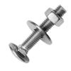 Techtanium M6 x 35/35 mm A2 Stainless Steel Carriage Bolts with Nuts and Large Washers, 200-Piece Set view 1
