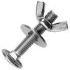Techtanium M10 x 45/45 mm Carriage Bolts with Wing Nuts and Large A2 Stainless Steel Washers, 2-Piece Set view 1
