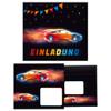 Junapack 12 Race Car Birthday Invitations with Envelopes, Bags and Stickers view 2