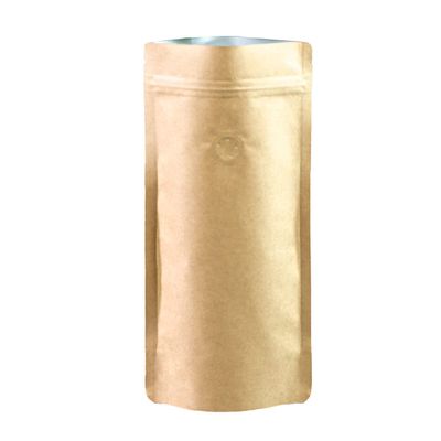 500 Brown Slim-Size Flat-Bottom Bags with Zip Closure and Aroma Valve, 170 x 90 x 310 mm, 500 g, Food-Safe | HUTNER