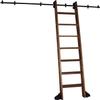FLBT Sliding Barn Door/Library Ladder Hardware Kit, 3.3–20 ft Round Track/Rail, No Ladder (100 cm Kit) view 1