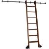 FLBT Sliding Barn Door/Library Ladder Hardware Kit, 3.3–20 ft Round Track/Rail, No Ladder (100 cm Kit) view 2