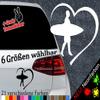 Generic Surfer Heart Sticker, Silver, 6.5 x 6 cm view 3