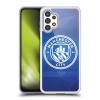 Head Case Designs Official Manchester City FC Obsidian White Mono Badge Geometric Gel Case [Military-Grade Protection] for Samsung Galaxy A13 (2022) view 1