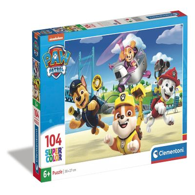 Clementoni Supercolor Paw Patrol Puzzle, 104 Pieces, Ages 6+