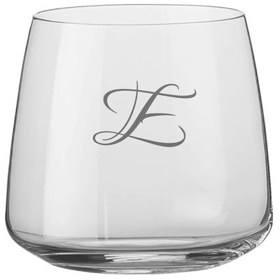 Personalized Nexo Water Glasses with Initial Engraving, Set of 6, 360 ml