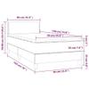 vidaXL Box Spring Bed with Mattress & LED, Black, 90 x 190 cm, Fabric view 3