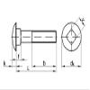 5 Carriage Bolts DIN 603 M8 x 130 - V2A Stainless Steel view 2