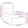 vidaXL Box Spring Bed with Mattress & LED, Taupe, 90x190 cm, Fabric view 3