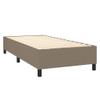 vidaXL Box Spring Bed with Mattress & LED, Taupe, 90x190 cm, Fabric view 4