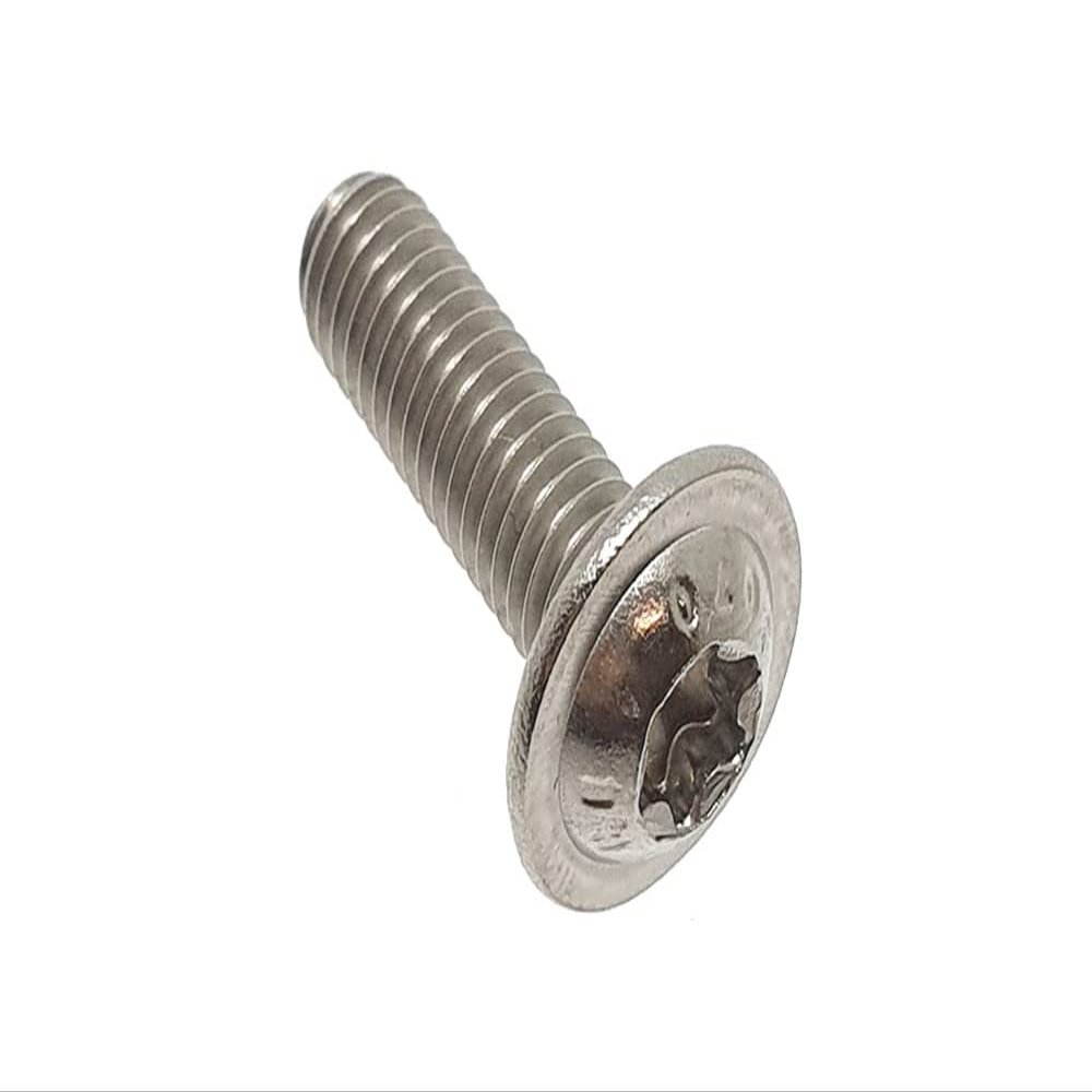 10 Button Head Flange Screws ISO 7380-2 M10 x 20 T50 Full Thread A2