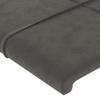 vidaXL LED Headboard Dark Gray 200x5x118/128 cm Velvet view 4