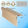 90 cm CLASSIC Stair Profile, 7 mm, Stair Edge Profile, Brass view 2