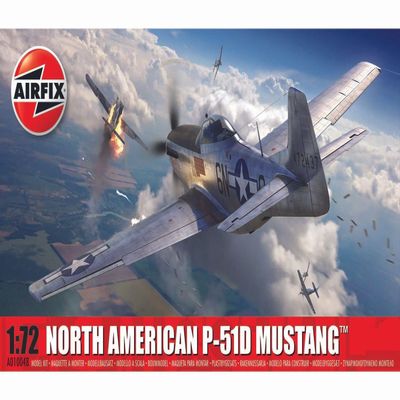 Airfix A01004B North American P-51D Mustang Model Kit, 1:72 Scale
