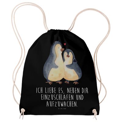 Mr. & Mrs. Panda Drawstring Gym Bag – Penguins Falling Asleep