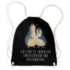 Mr. & Mrs. Panda Drawstring Gym Bag – Penguins Falling Asleep view 1