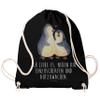 Mr. & Mrs. Panda Drawstring Gym Bag – Penguins Falling Asleep view 3
