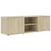Chusui TV Stand, TV Cabinet, TV Lowboard, TV Bench, TV Table, TV Dresser, Sonoma Oak, 120 x 34 x 37 cm, Particleboard view 2