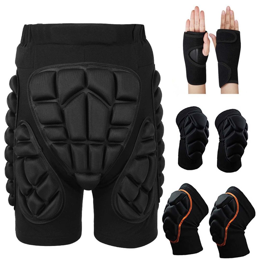 YILIN 3D EVA Padded Ski and Snowboard Protective Shorts, D2, M